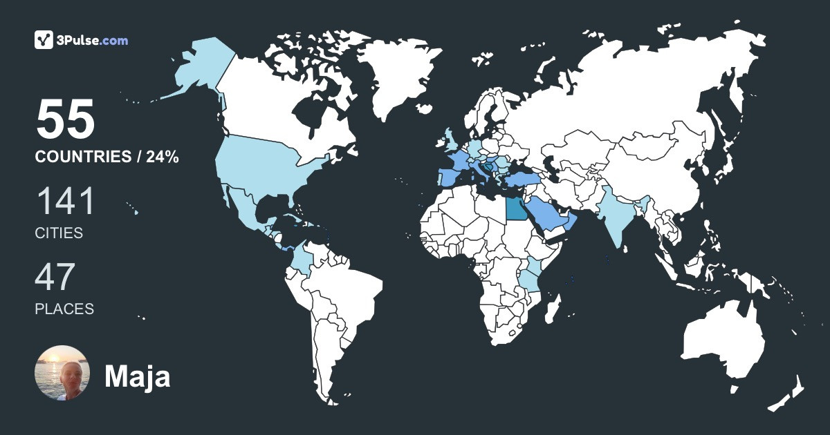 Maja Pavlica's Travel Map Image