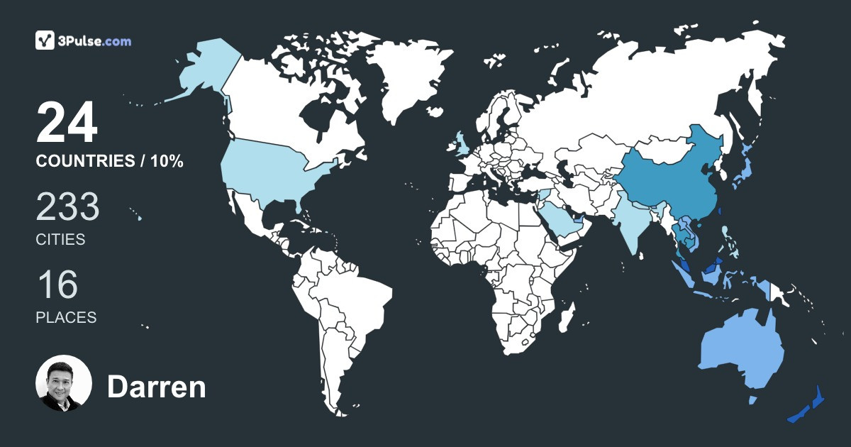 Изображение Карты путешествий Darren Jee