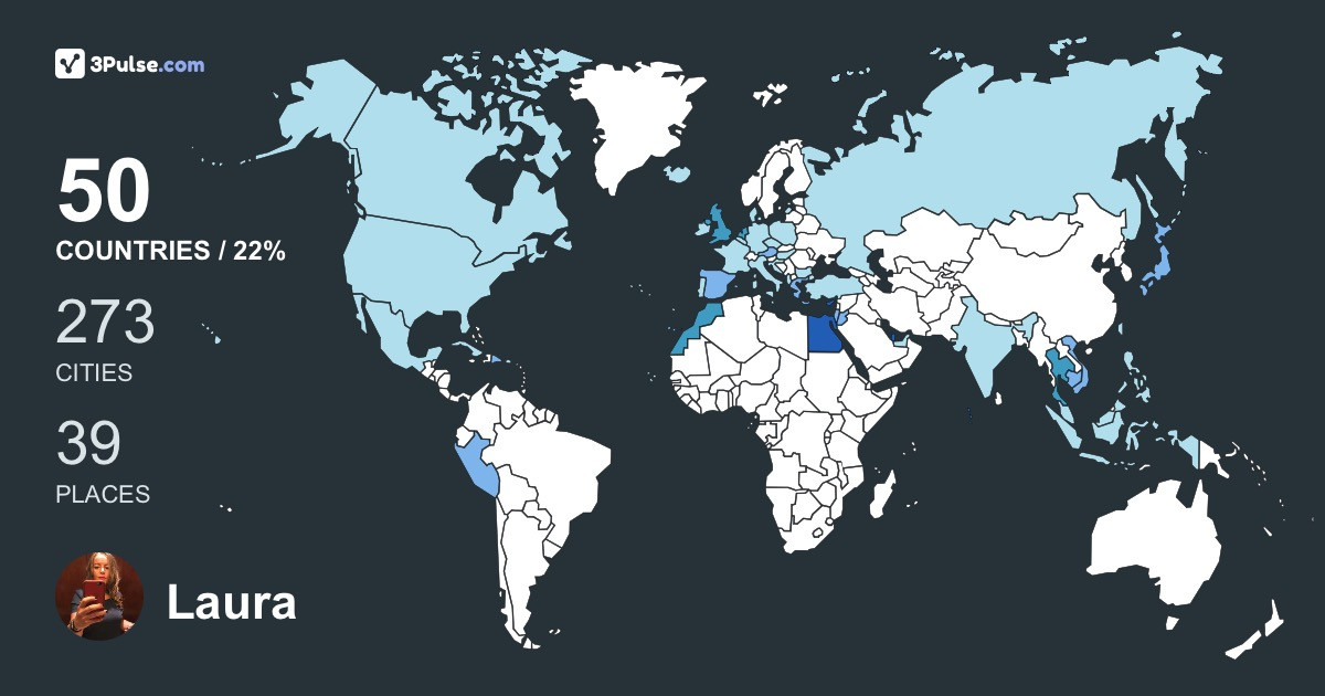 Laura Hurlbert's Travel Map Image