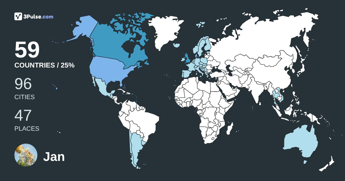 Изображение Карты путешествий Jan Croucher