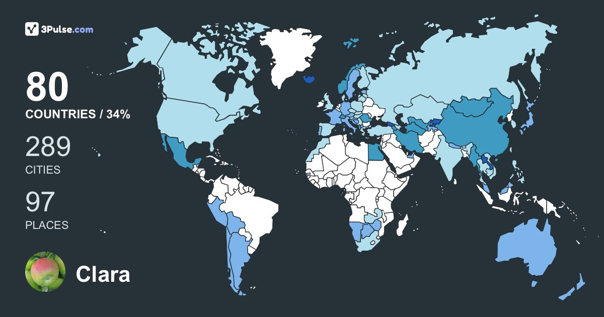Изображение Карты путешествий Clara Chan