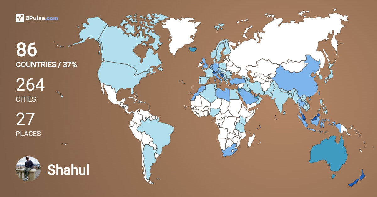 Изображение Карты путешествий Shahul Omar