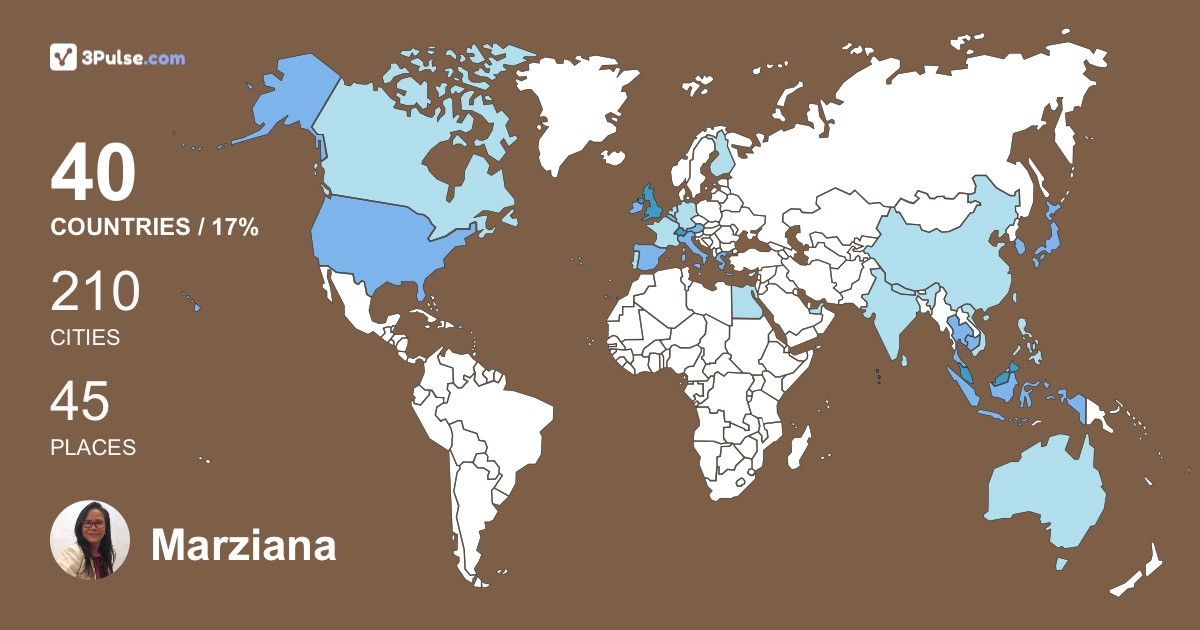 Изображение Карты путешествий Marziana Zain