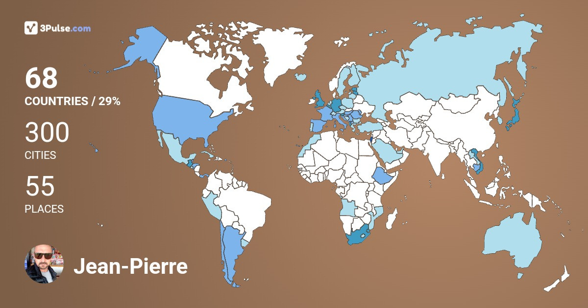Изображение Карты путешествий Jean-Pierre Coelho