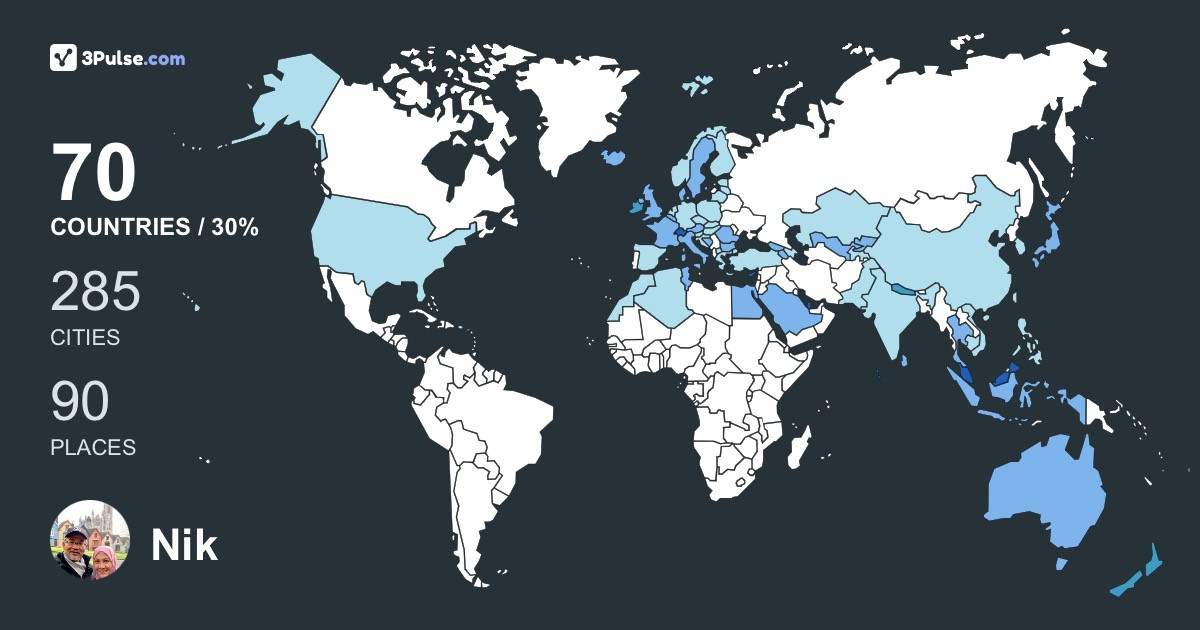 Изображение Карты путешествий Nik Fahmi