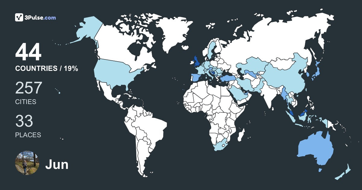 Jun Hamid's Travel Map Image