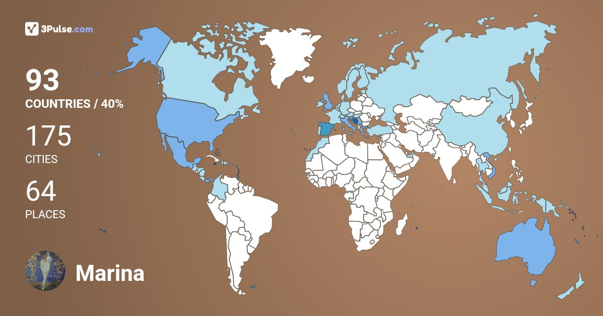 Marina Vukovac's Travel Map Image