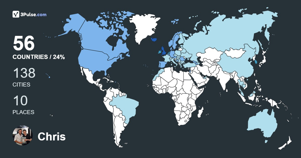 Изображение Карты путешествий Chris Flanagan