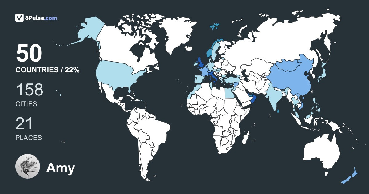 Изображение Карты путешествий Amy Jones