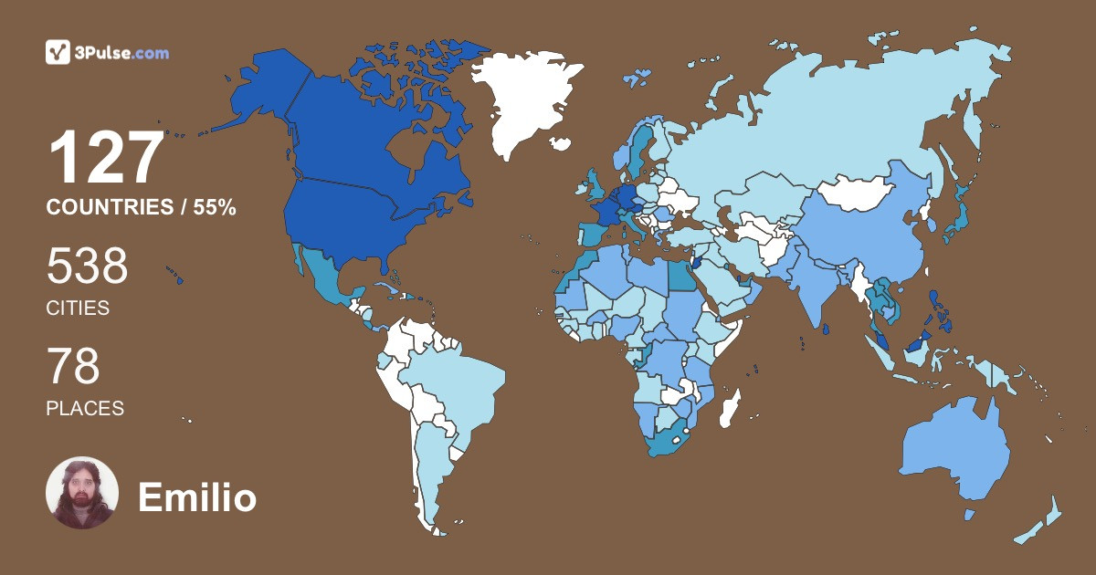 Emilio Hendrik's Travel Map Image