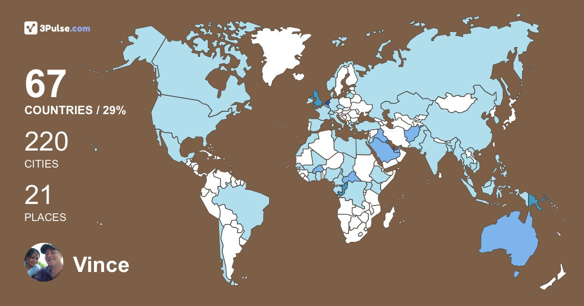 Изображение Карты путешествий Vince Crosbie