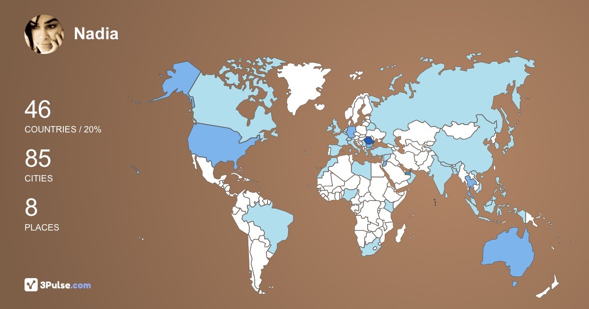 Nadia Turbatu's Travel Map Image