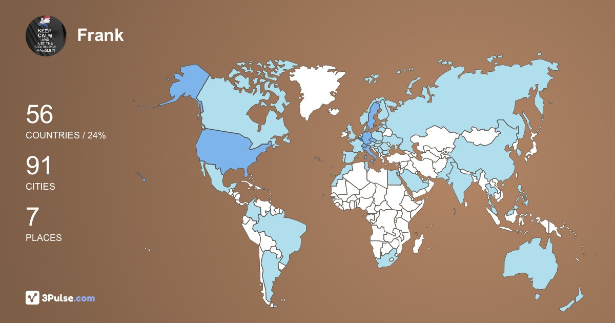 Frank Van-Mierlo's Travel Map Image