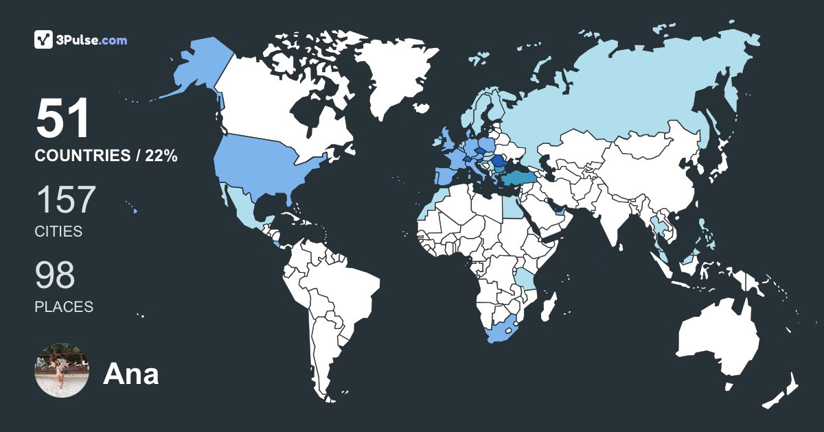 Ana Raduta's Travel Map Image