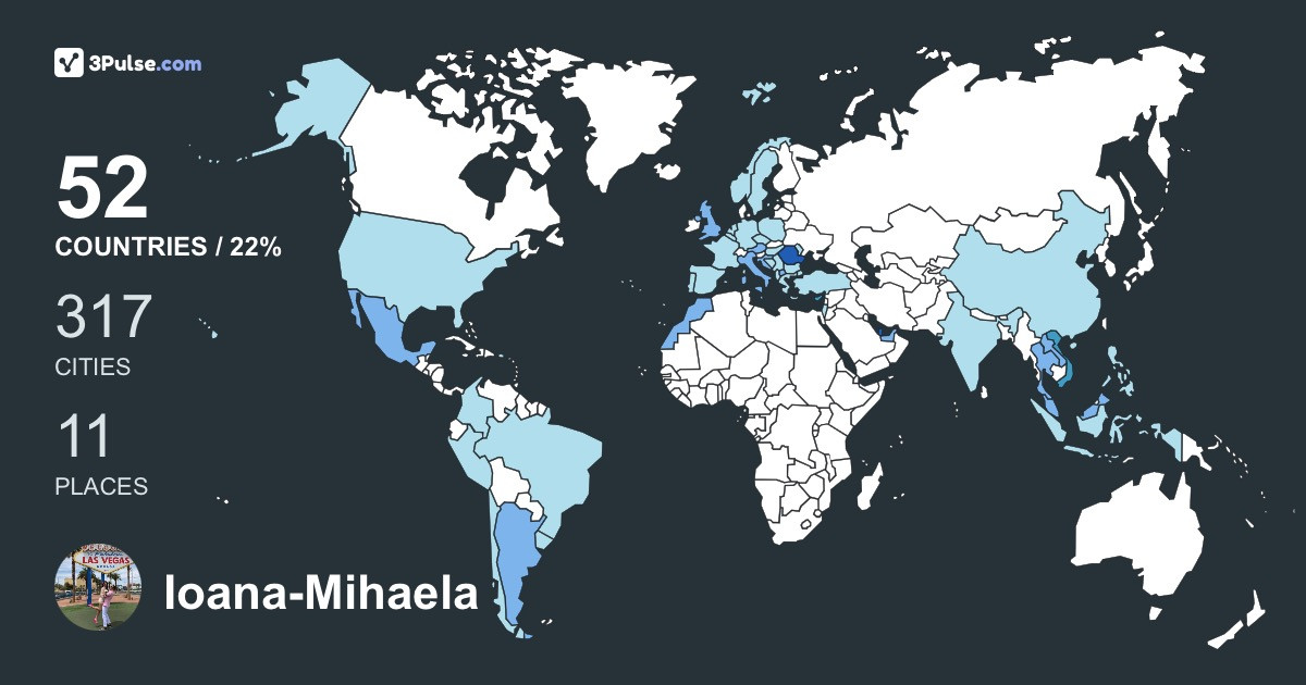 Ioana-Mihaela Zamfir's Travel Map Image