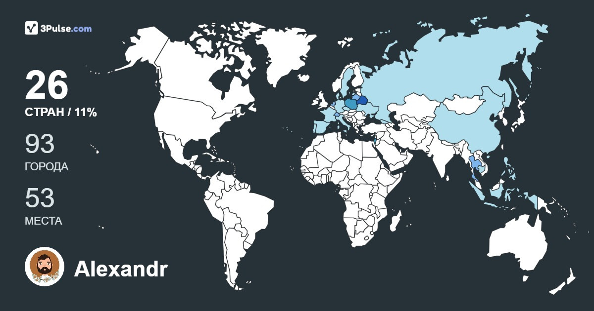 Изображение Карты путешествий Alexandr Lysenko