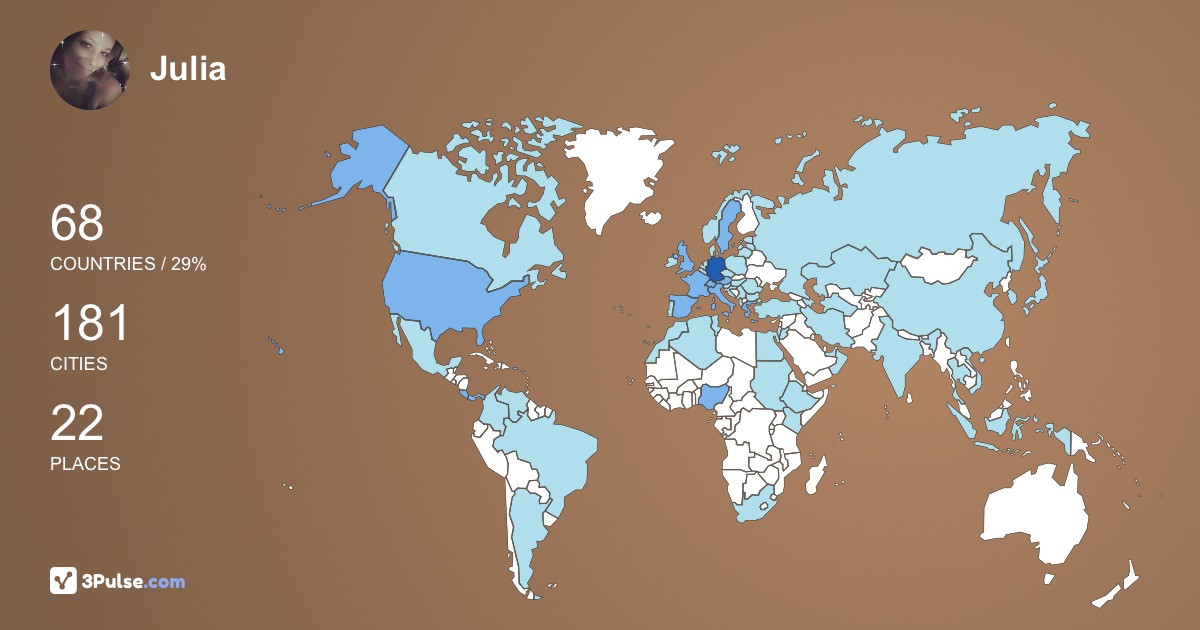 Julia Schrder's Travel Map Image