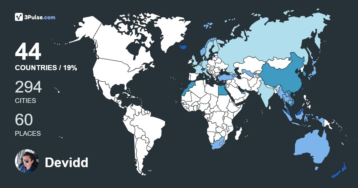 Изображение Карты путешествий Devidd Bong