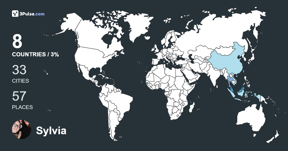 Sylvia Kee's Travel Map Image