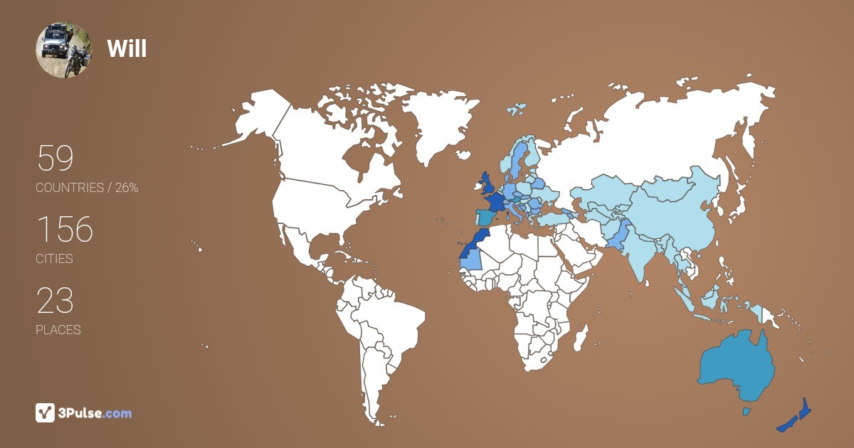 Изображение Карты путешествий Will Downs