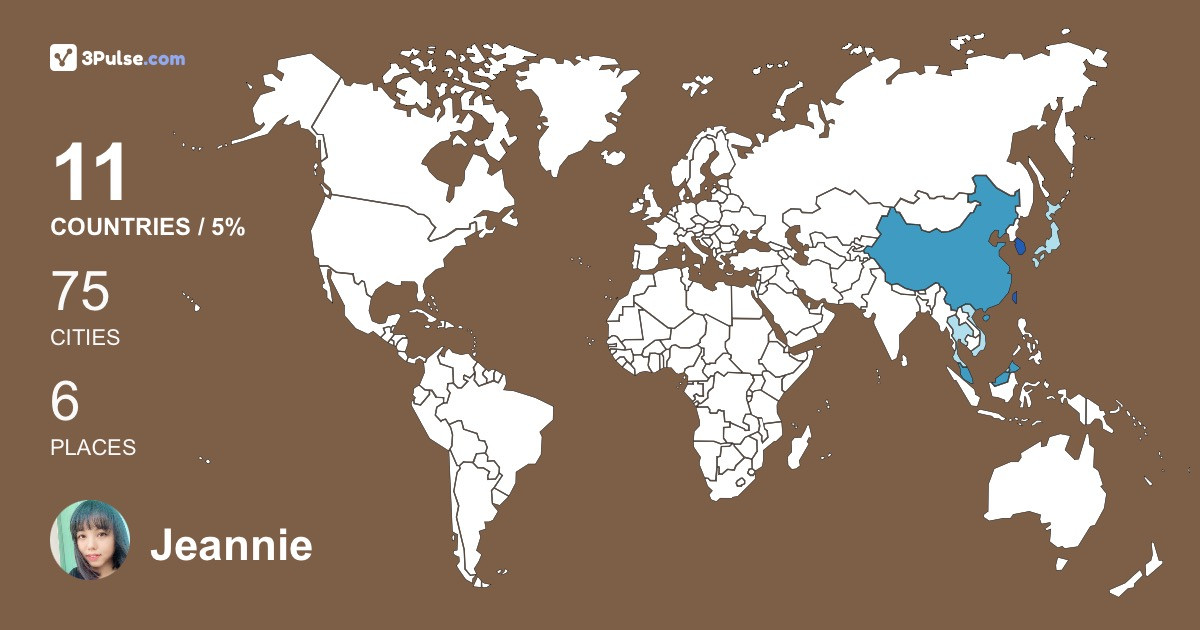 Изображение Карты путешествий Jeannie Bong