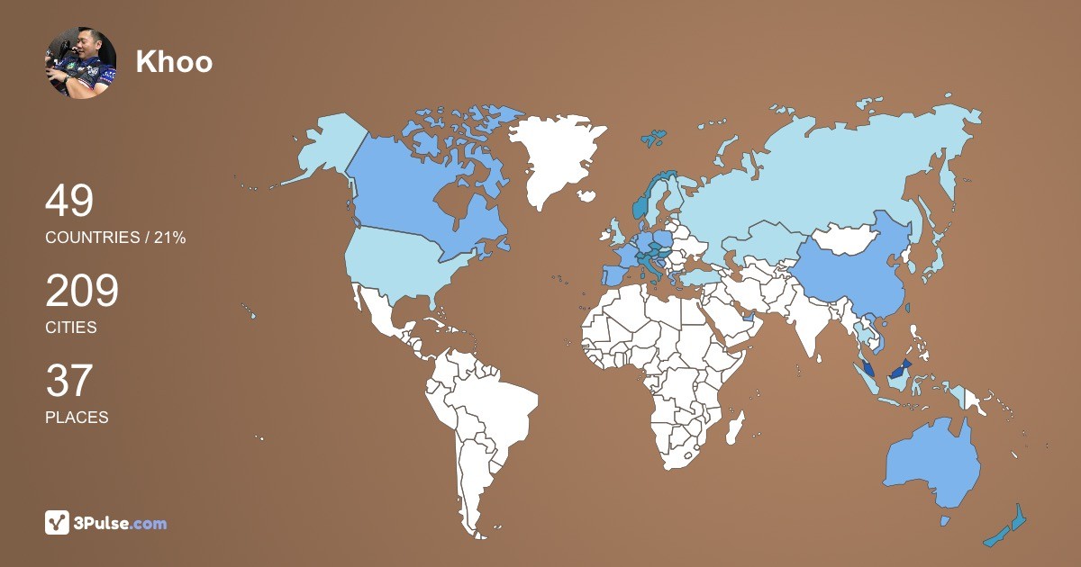 Khoo Howard's Travel Map Image