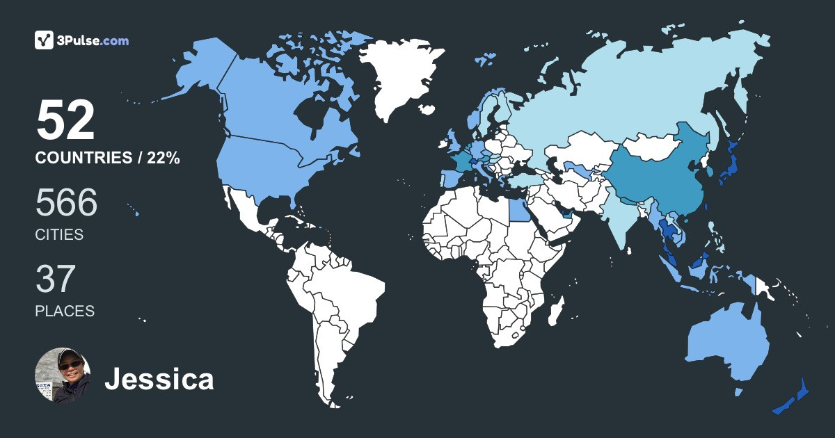 Изображение Карты путешествий Jessica Chan