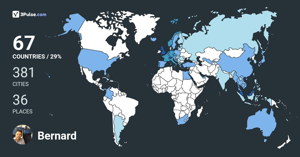 Изображение Карты путешествий Bernard Foo