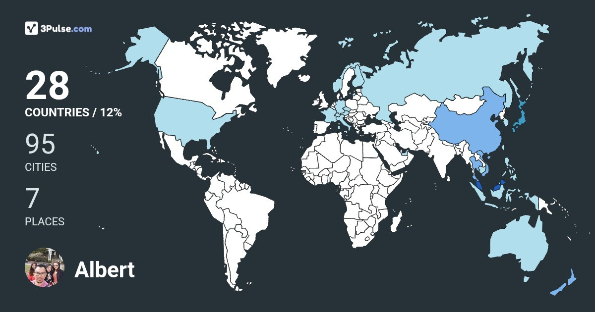Albert Tan's Travel Map Image