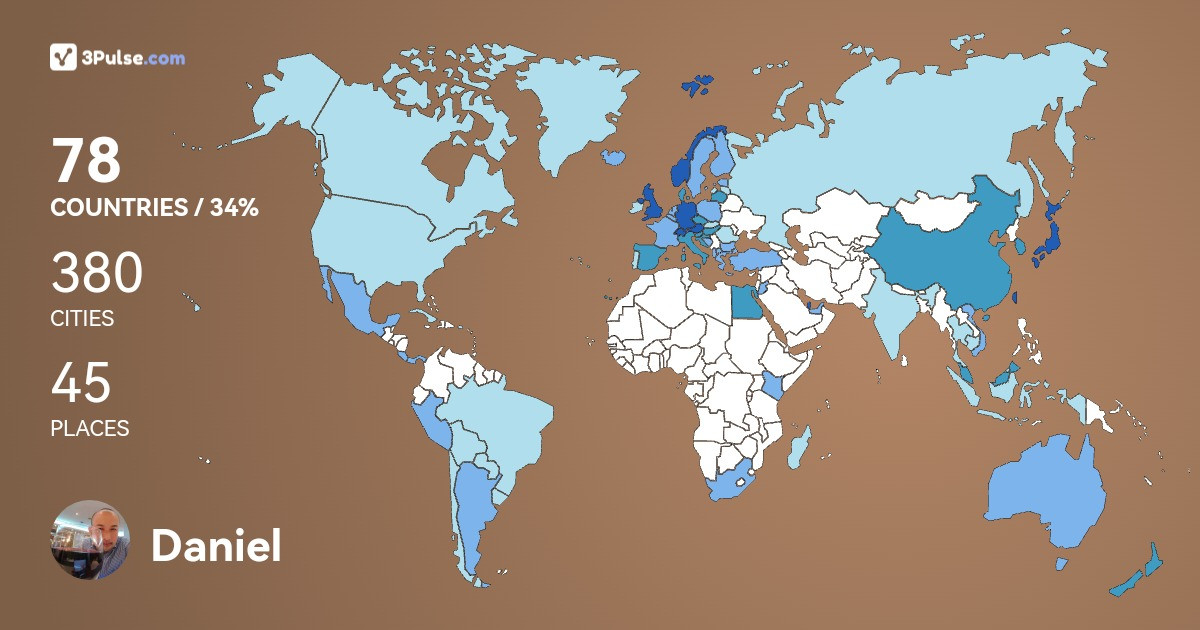 Daniel Hor-T-W's Travel Map Image