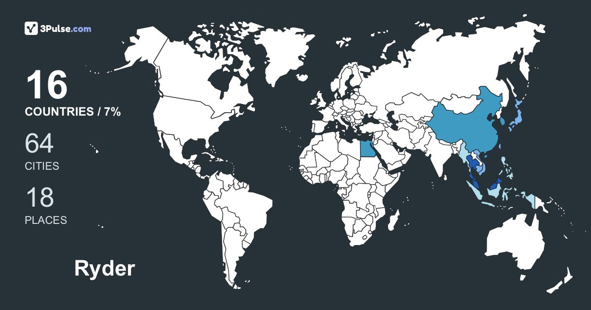 Ryder Loh's Travel Map Image