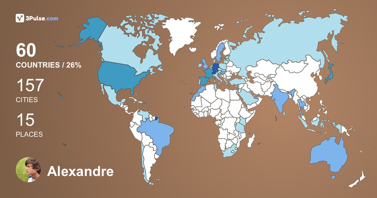 Изображение Карты путешествий Alexandre T-Espaa