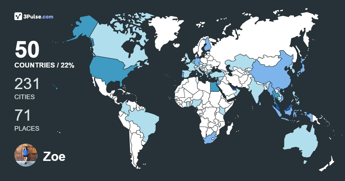 Изображение Карты путешествий Zoe Jou