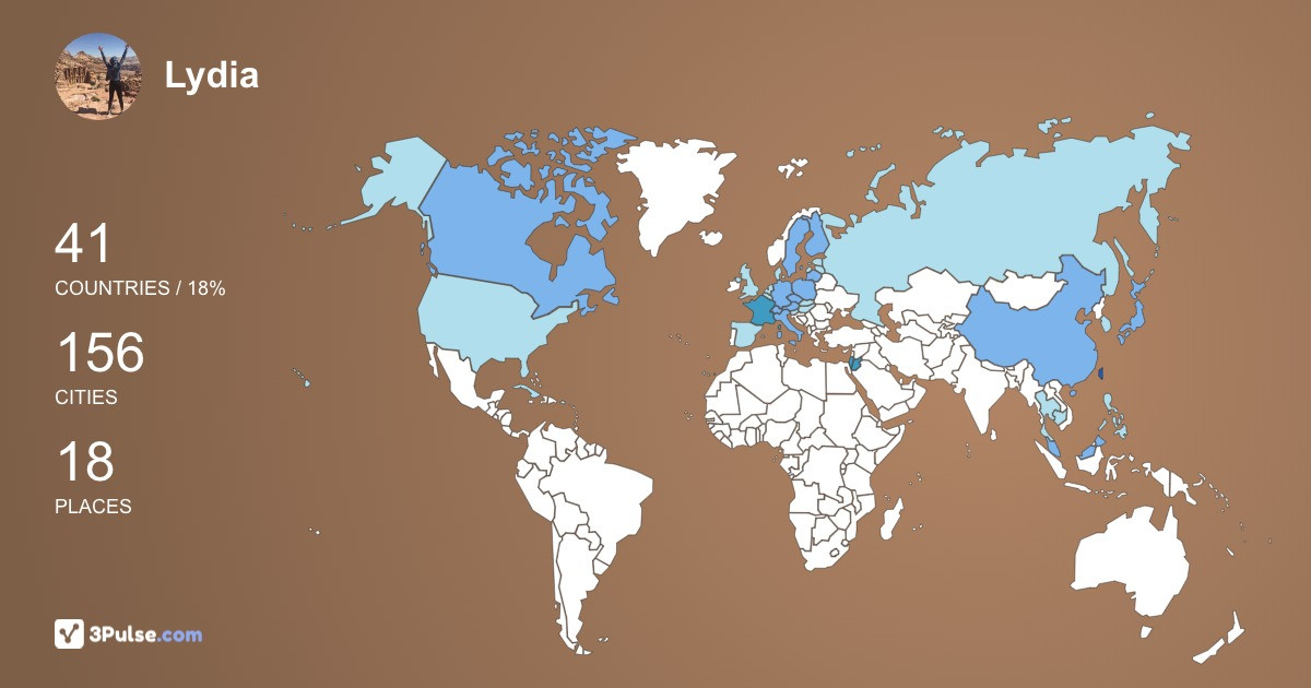 Lydia Kung's Travel Map Image