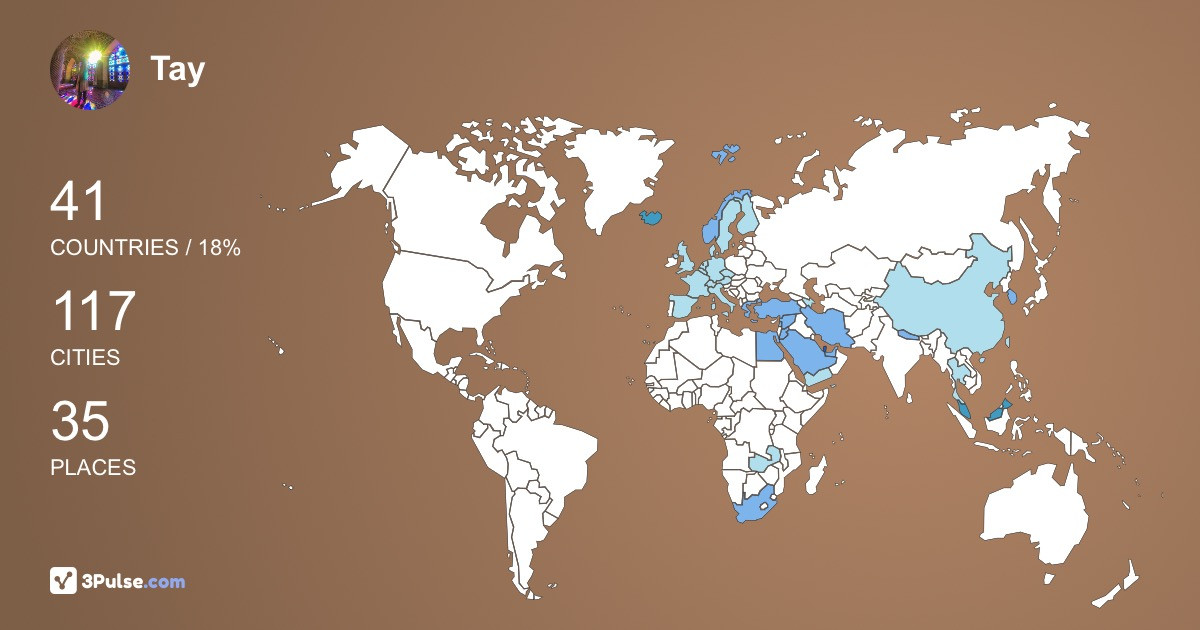 Tay Ni's Travel Map Image