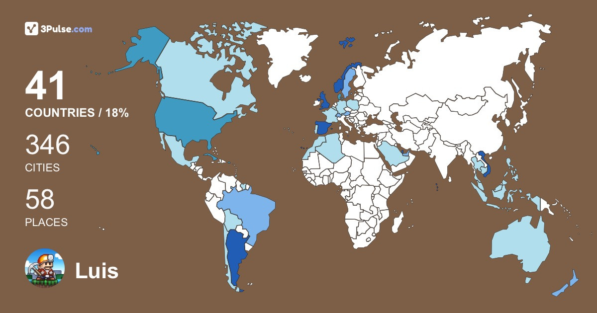 Luis Menendez's Travel Map Image