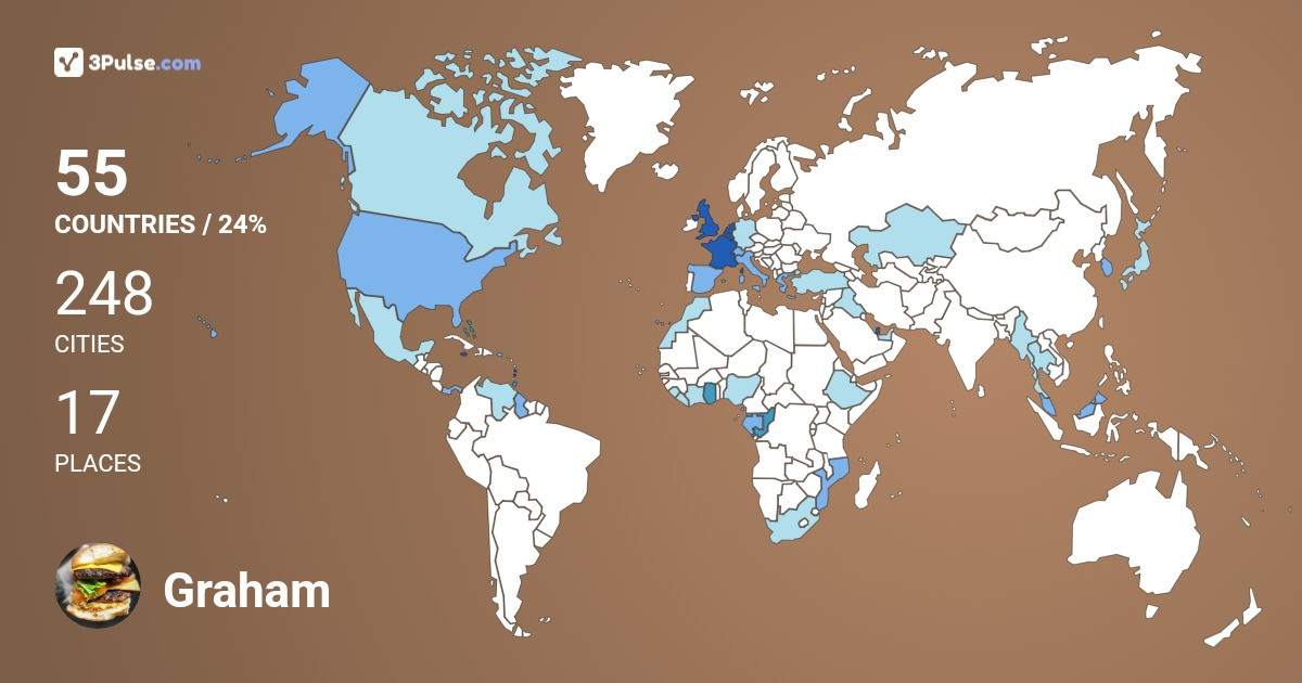 Graham Ash's Travel Map Image