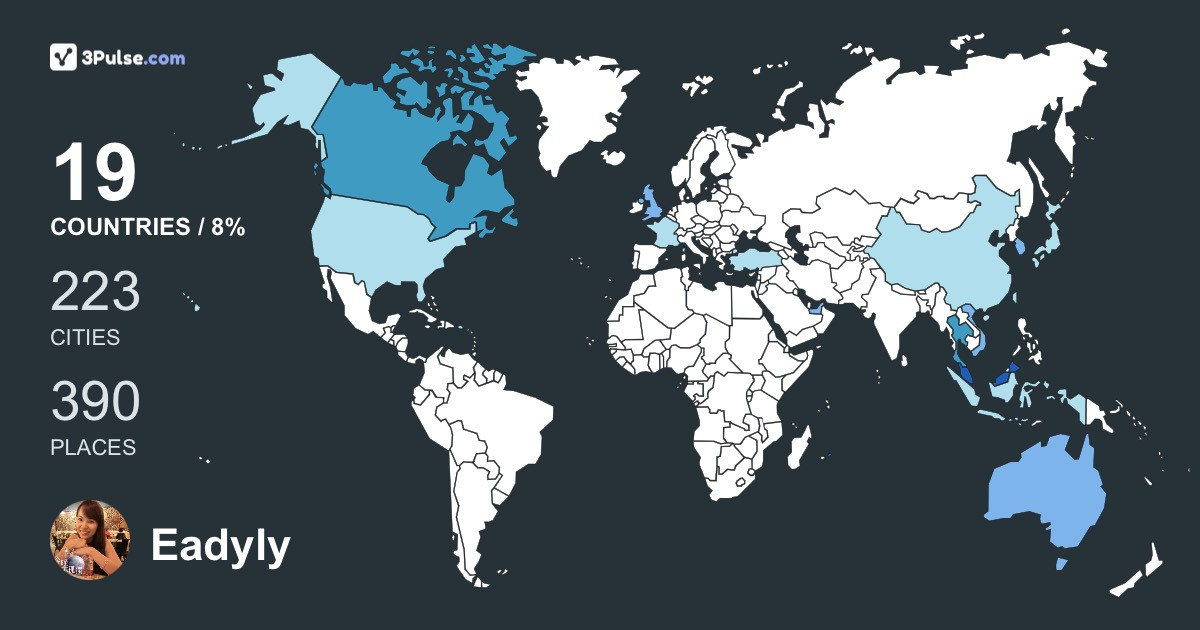 Eadyly Ser's Travel Map Image