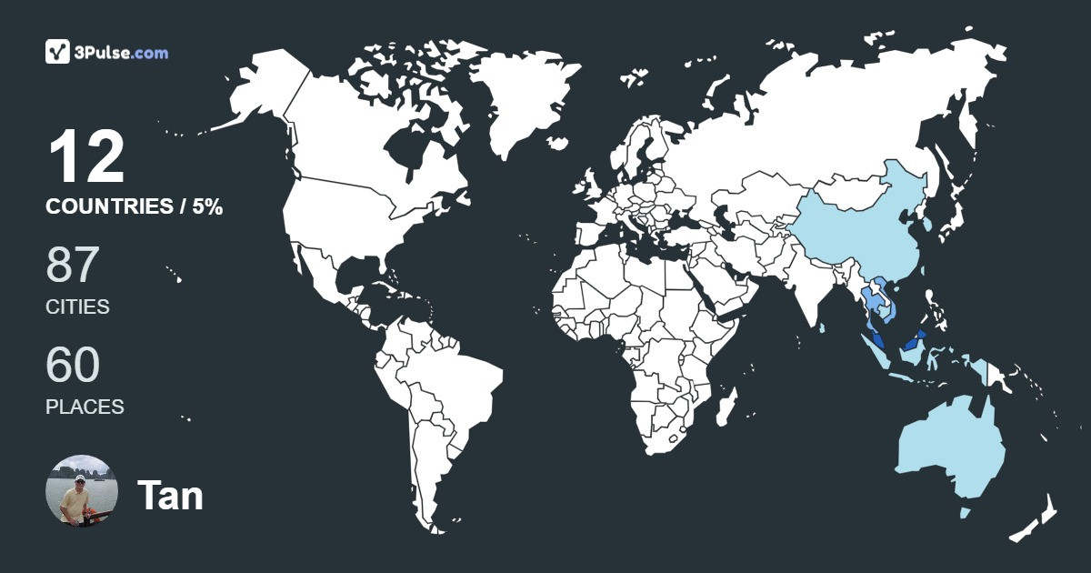 Tan Sing's Travel Map Image