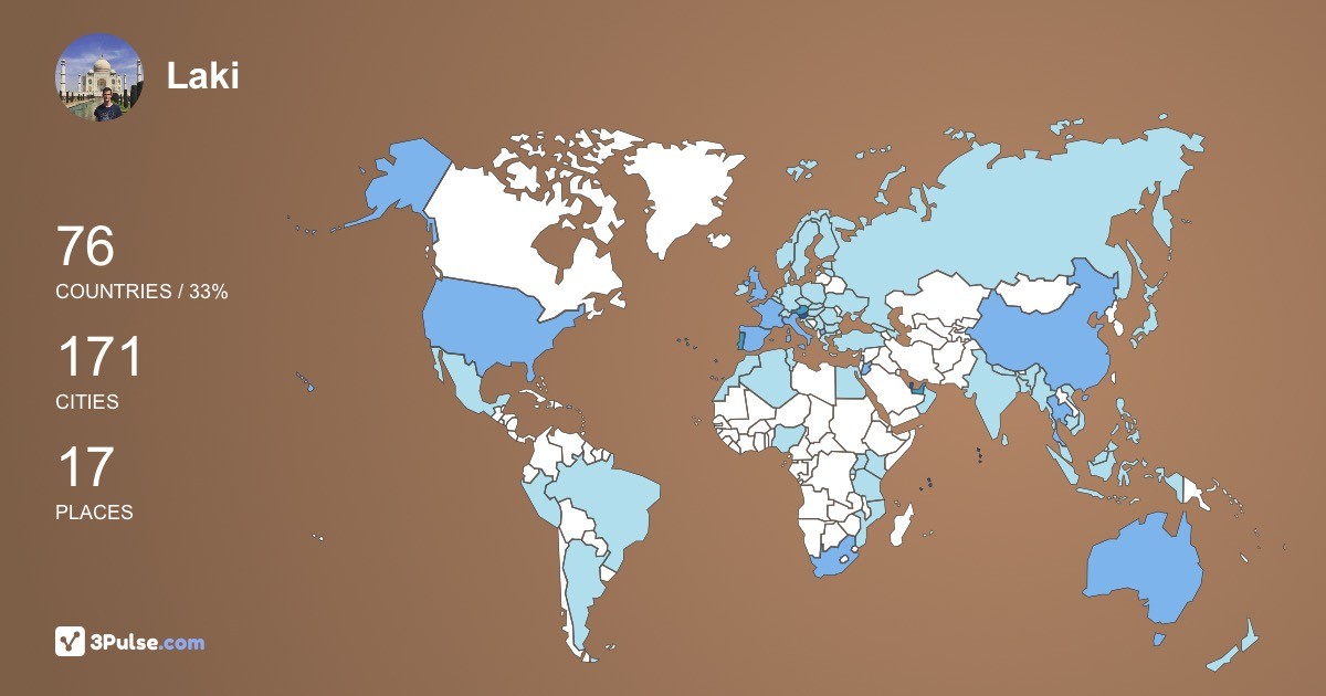 Laki Guss's Travel Map Image