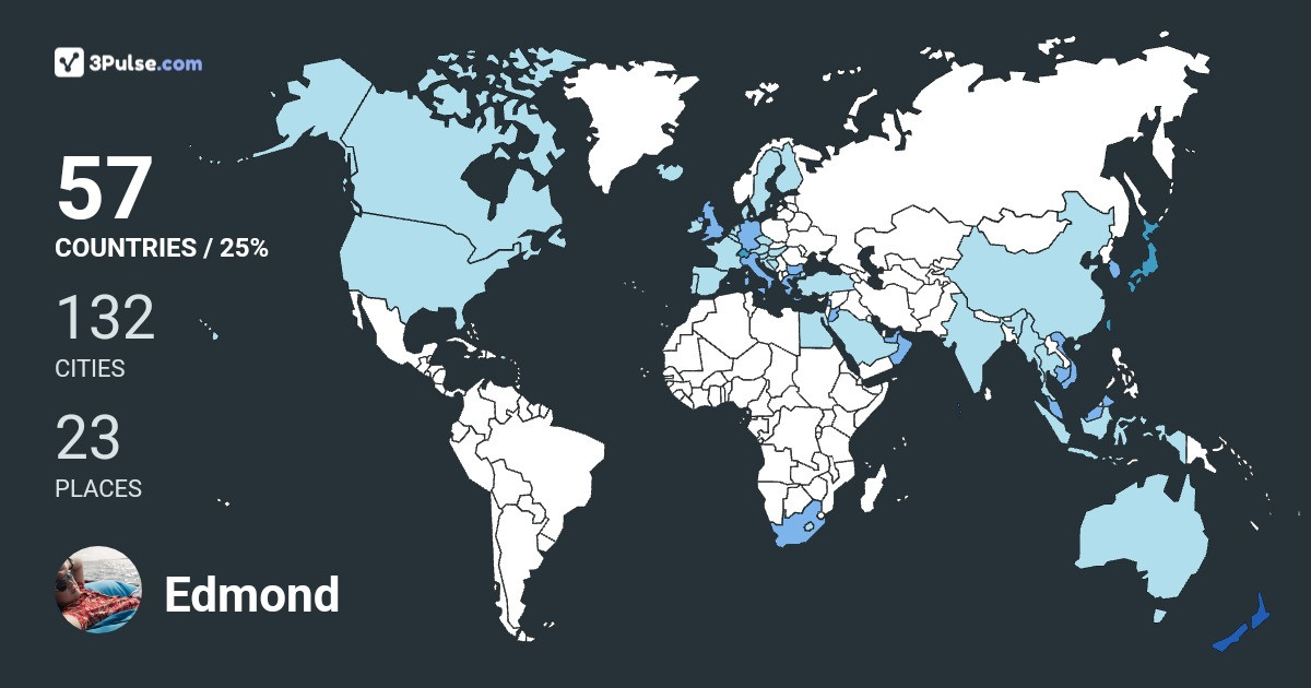 Изображение Карты путешествий Edmond Lim