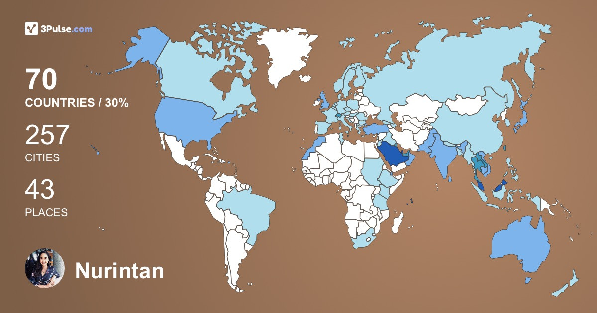 Изображение Карты путешествий Nurintan Syafinaz