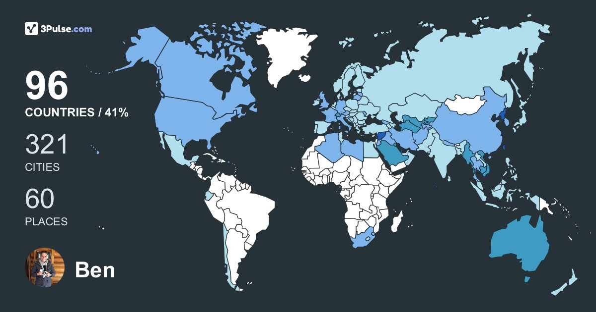 Изображение Карты путешествий Ben Johnson