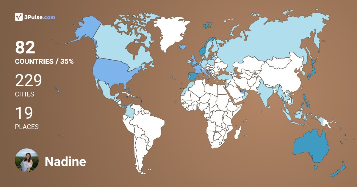 Nadine Vt's Travel Map Image