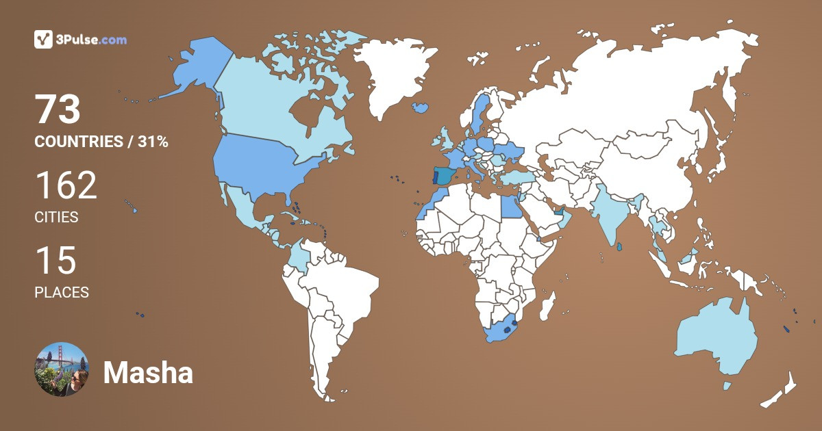 Masha Kuzmyk's Travel Map Image