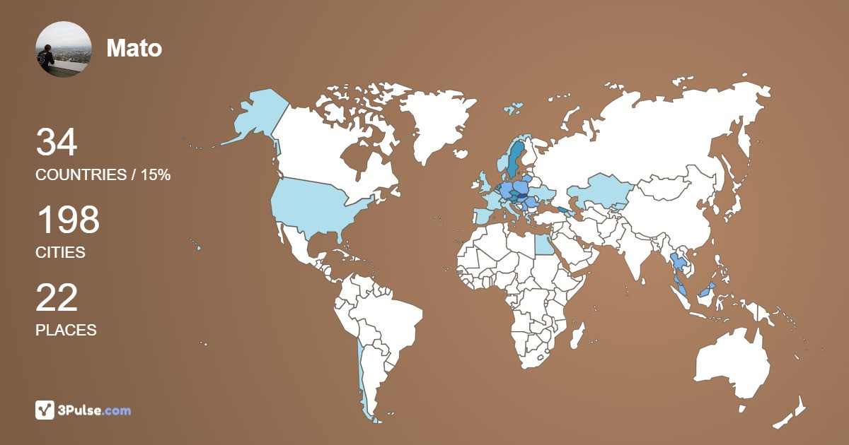 Mato Zachara's Travel Map Image