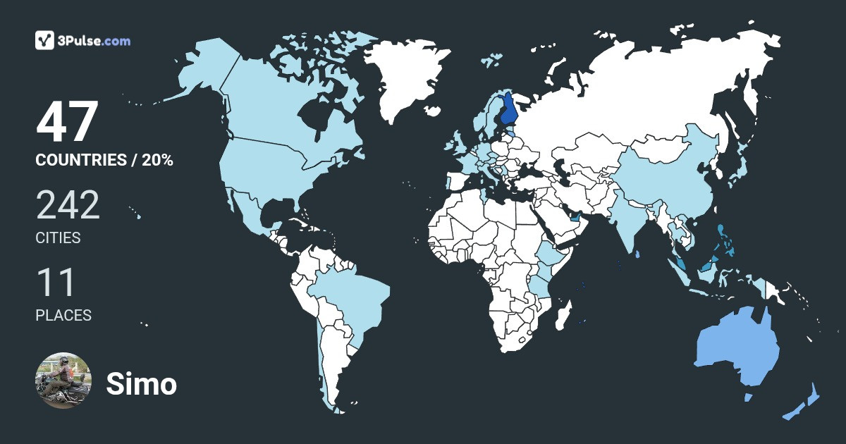Изображение Карты путешествий Simo Hoikka