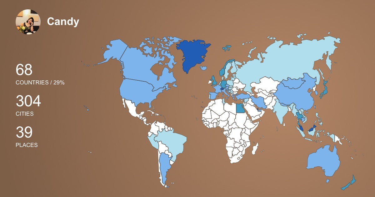 Изображение Карты путешествий Candy Yves