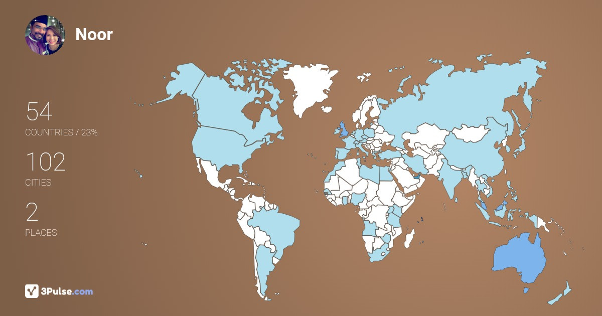 Изображение Карты путешествий Noor Jamaluddin