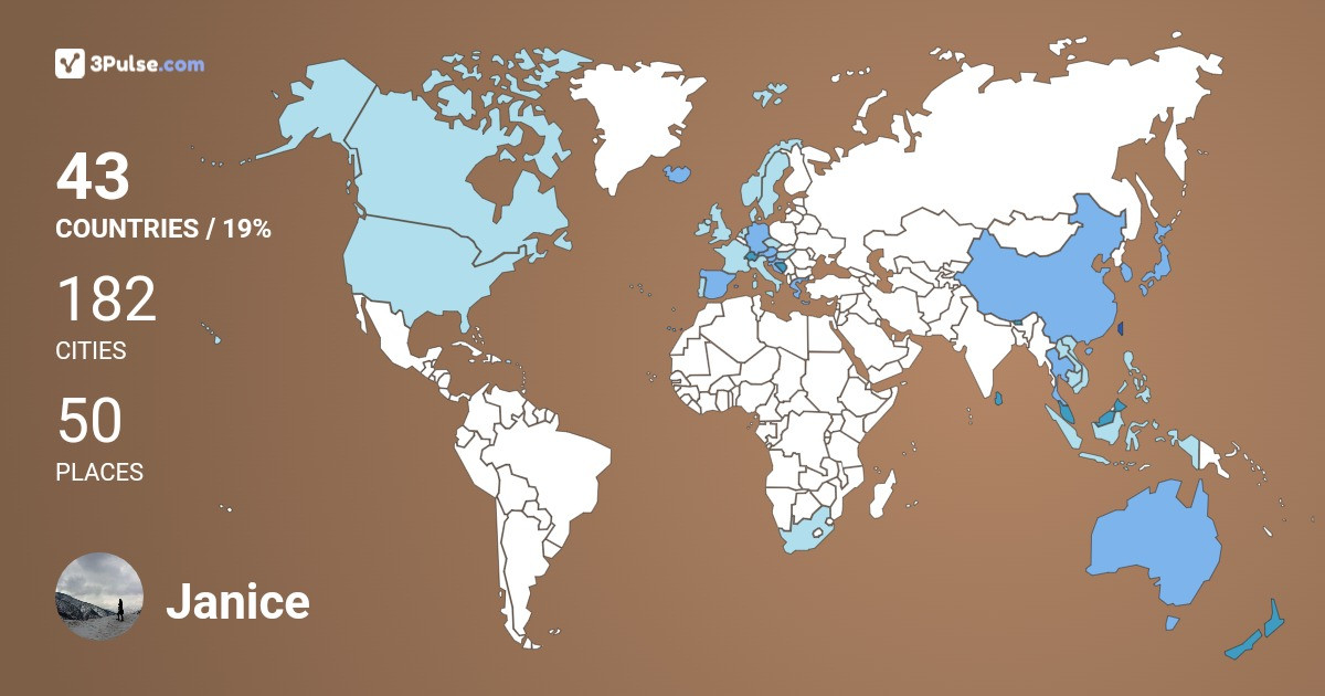Janice Teo's Travel Map Image